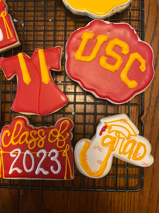 Grad Cookies-Custom for school/degree/theme